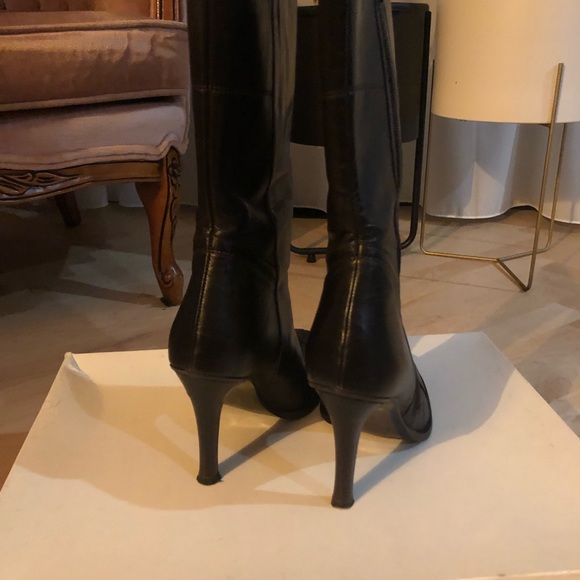 Brown leather mid-calf boots - Picture 9 of 9